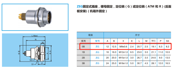 宇阳兼容雷莫航空接插件Y系列ECGM20