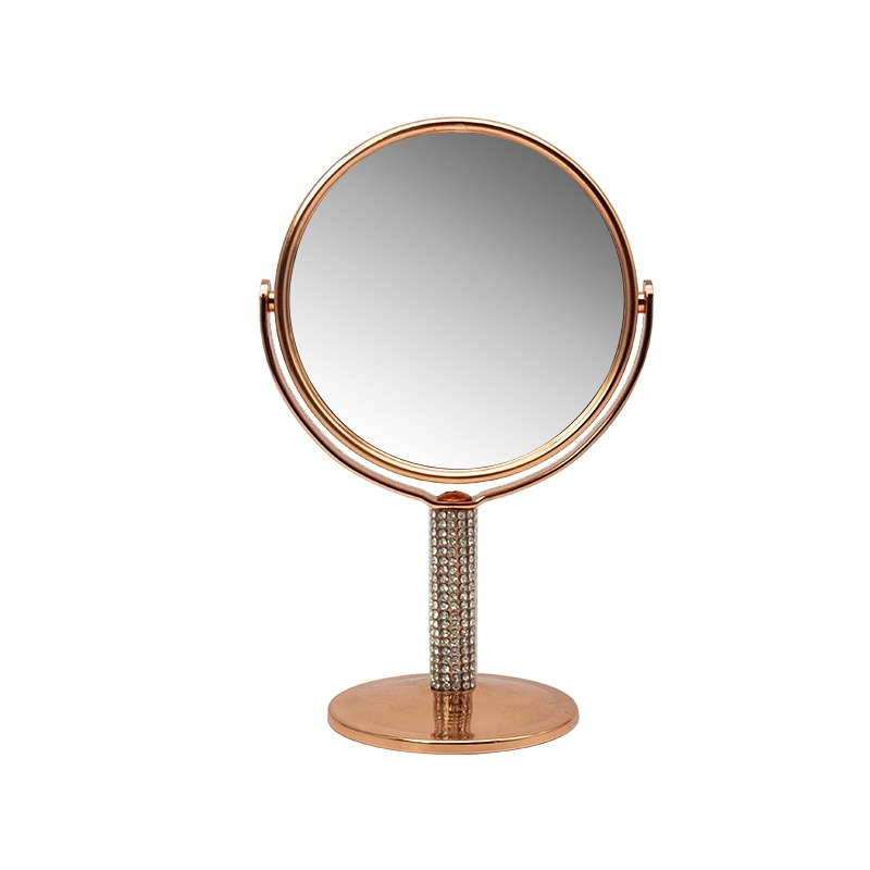 厂家批发定制金属小号镜子台式镜子双面化妆镜桌面梳妆镜放大化妆镜