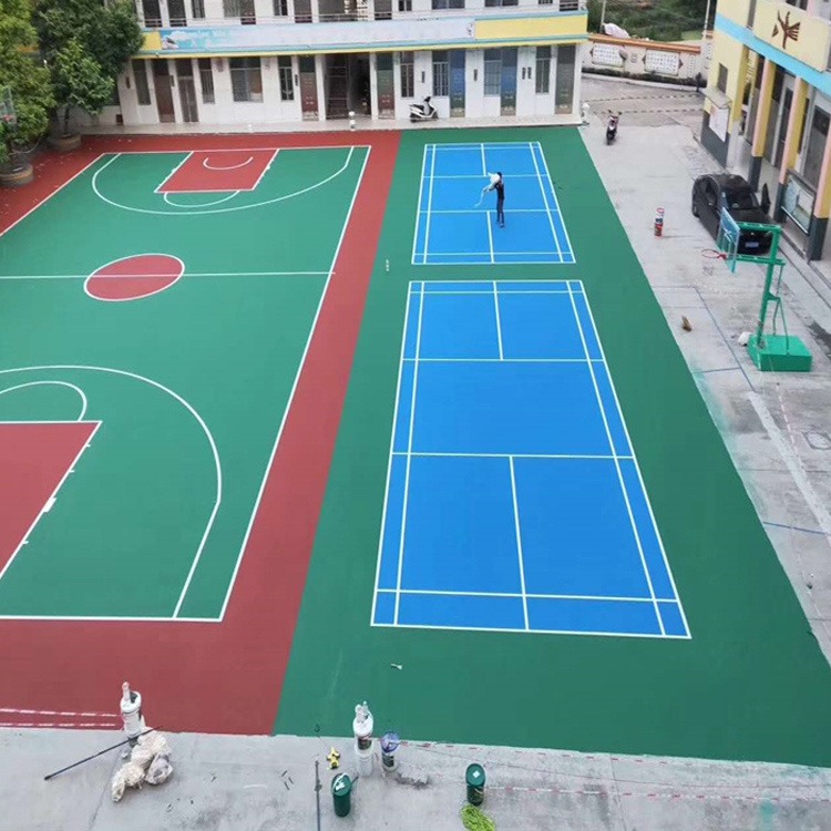 硅PU 设计施工 室内外篮球场硅pu 铺设硅pu篮球场地 君泰图片