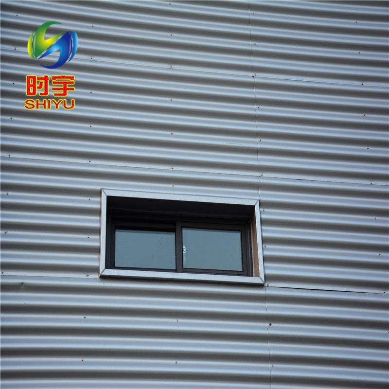 时宇 铝镁锰波浪板 新型办公楼780型金属墙面系统 铝合金波纹板