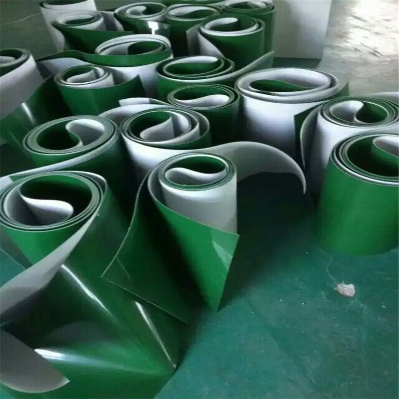 杰贤20年厂家PVC绿色输送带光面平防滑超宽传送带