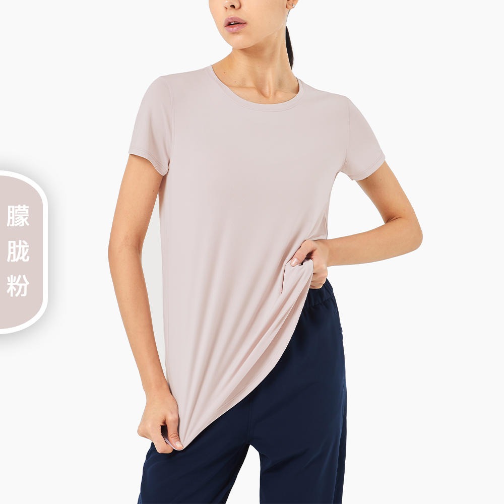 2021健身服厂家新款字母印花跑步上衣运动透气健身瑜伽服欧美lulu短袖T恤女  TX1248