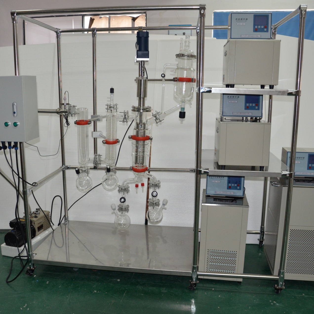 刮膜式分子蒸馏仪 微型短程蒸发器厂家直销 AYAN-F80 杭州安研 提取天然维生素AE等.制取氨基酸及葡萄糖的衍生物