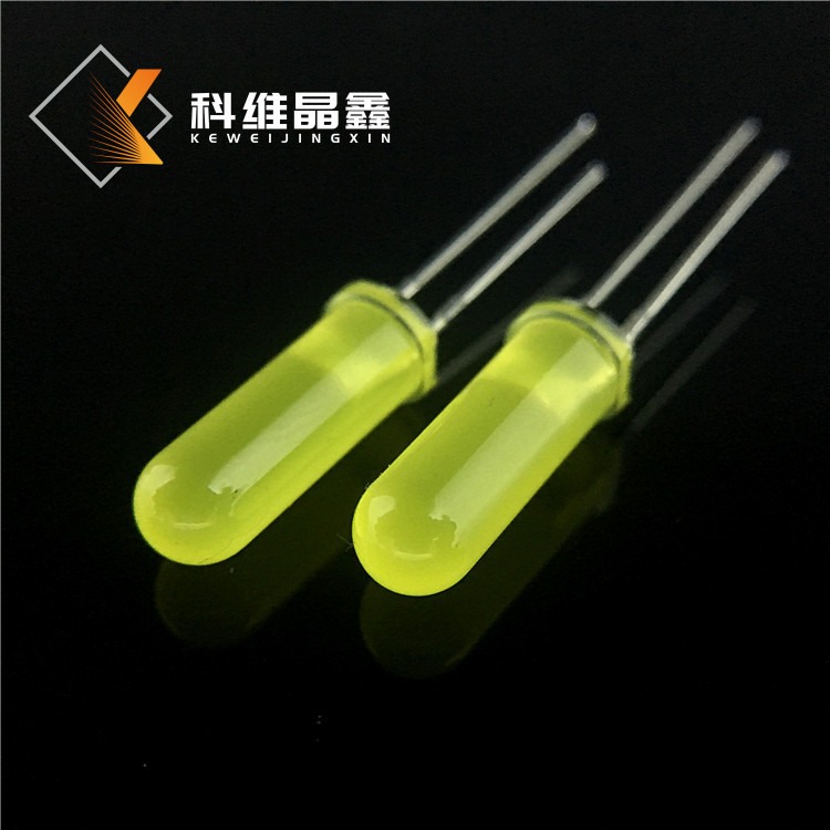 LED高胶体科维晶鑫供应F5高胶体灯珠黄发黄 高10.8mm 长胶体黄色LED发光二极管