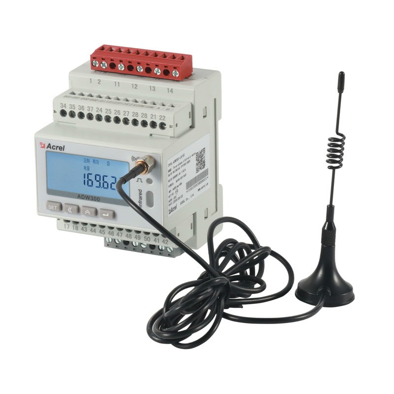 销售安科瑞4G无线电表ADW300/4G测全电参量谐波测量导轨安装0.5级两年质保