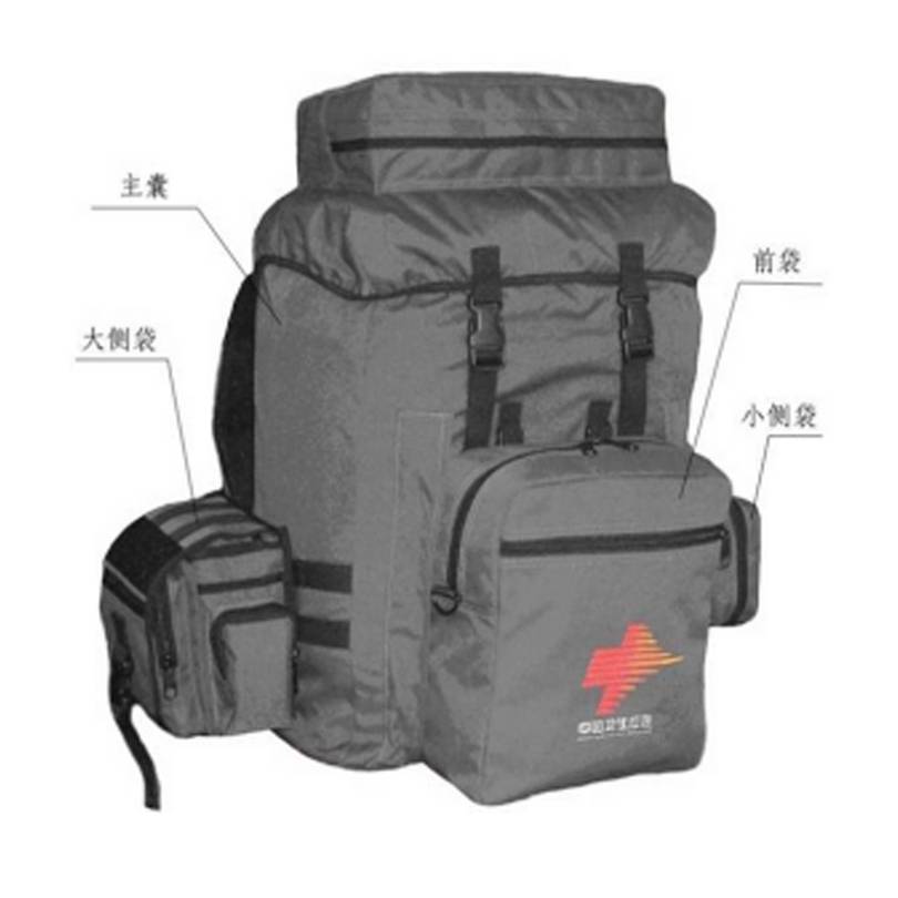 黑色应急背包 个人携行多功能双肩包 户外登山演练用图片
