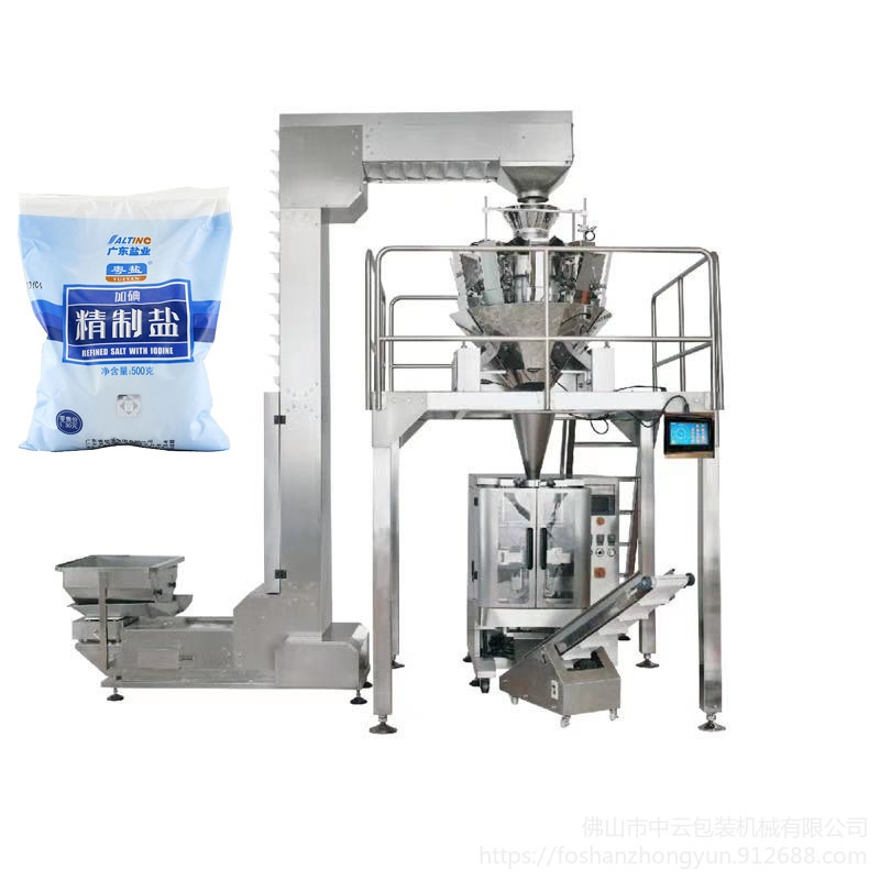 食品颗粒包装机 全自动海水晶工业盐称重定量包装机械设备