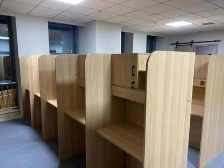 淄博考研班学生用开放式自习桌椅 定做众思创家具