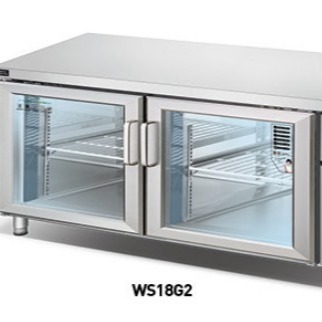 冰立方商用冰箱 WS18G2欧款玻璃门工作台 二门冷藏操作台冰箱
