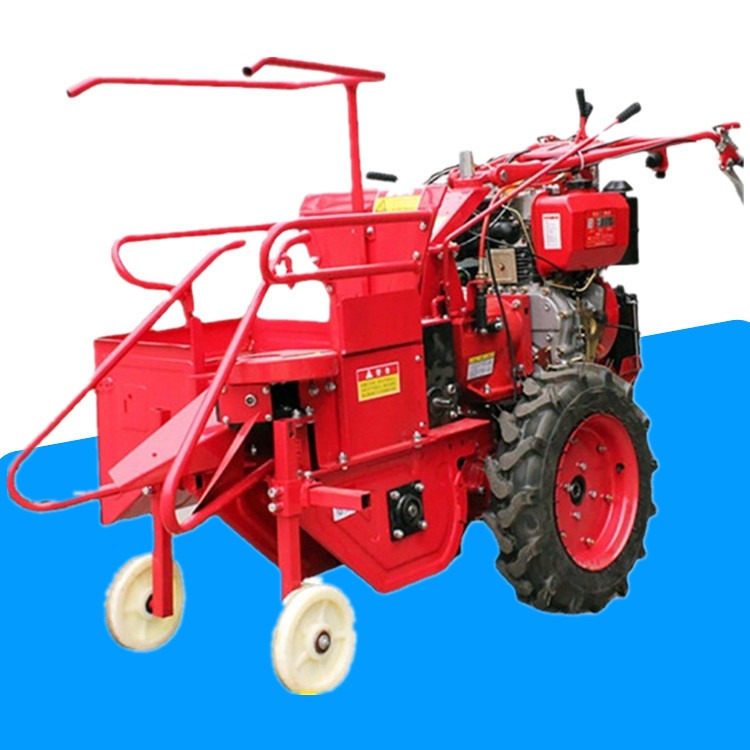单杠柴油玉米收割机 农用手扶四轮拖拉机带动玉米收割机 棒子割晒机