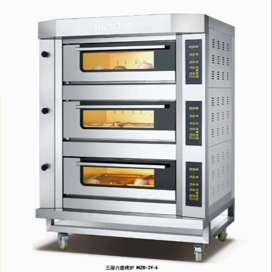 美厨商用烤箱 MZR-3Y-6中式燃气烤箱 烘焙店三层燃气烘炉