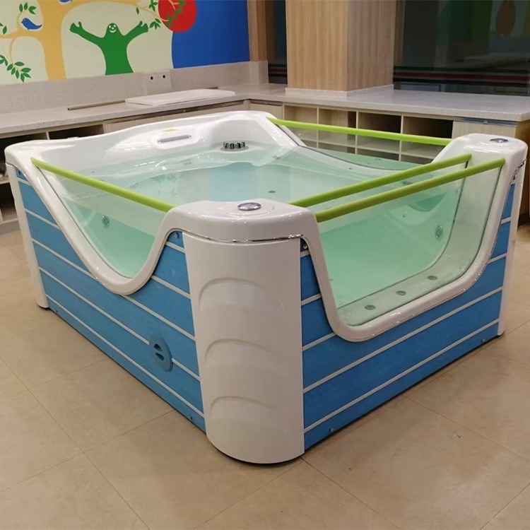 湖南儿童游泳池设备特价包邮 水电隔离技术多功能亚克力游泳池 母婴店婴幼儿游泳池