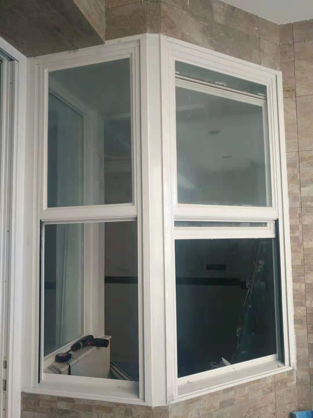 定制美式上下提拉窗推拉窗窄边隔音提升窗铝合金封阳台玻璃门窗户