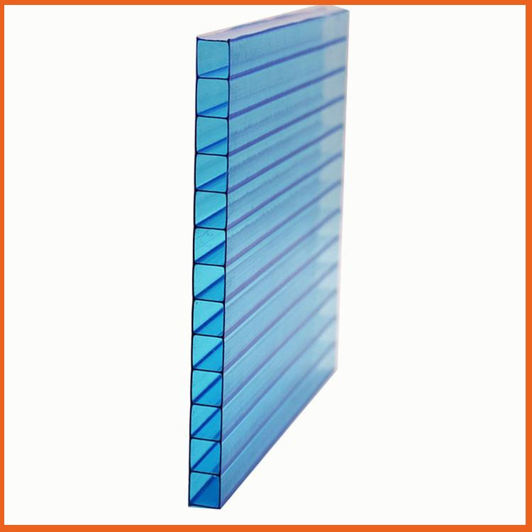 白城聚碳酸酯PC阳光板 8毫米双层阳光板 蓝色中空阳光板价格