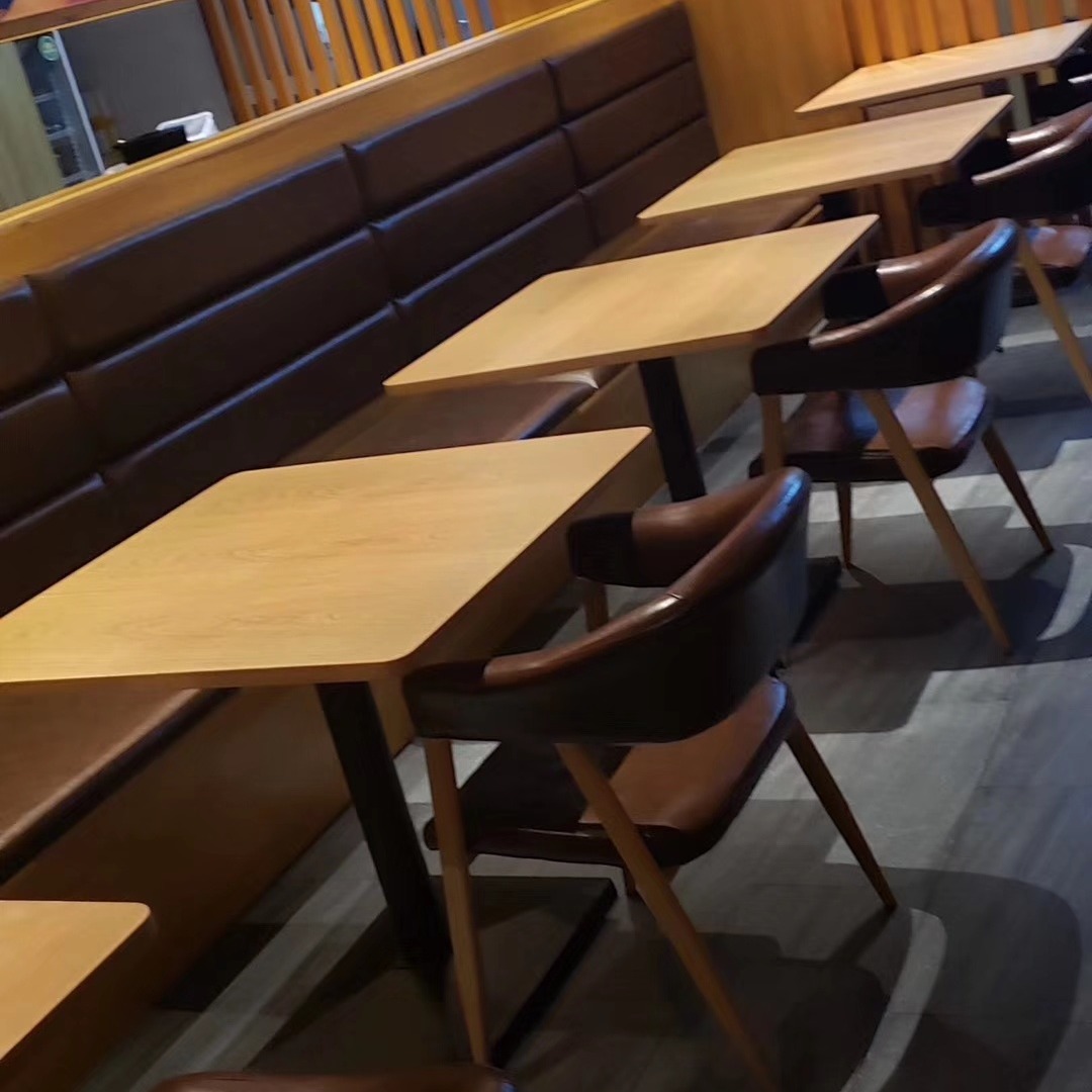 多多乐 木质餐厅桌椅 防火板餐厅桌椅 仿古餐厅桌椅