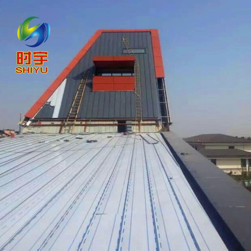 时宇 灰色铝镁锰板 氟碳喷漆 65-430高立边金属屋面系统