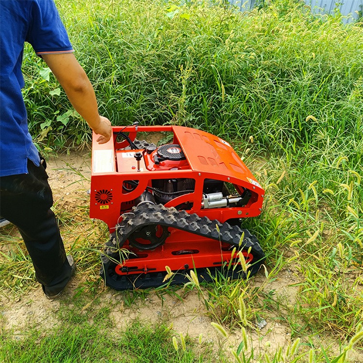 遥控履带割草机 立诺小型家用推土割草一体机 园林橡胶履带割草机LN-G01图片