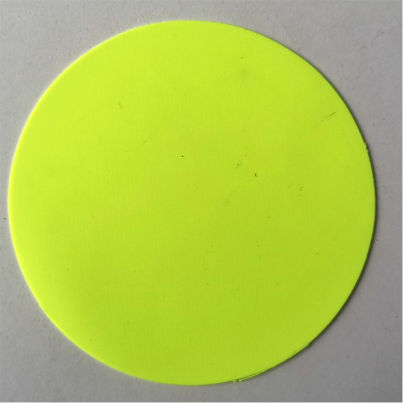 供应0.68mm重型防护服面料 荧光黄色PVC夹网布 防化服面料