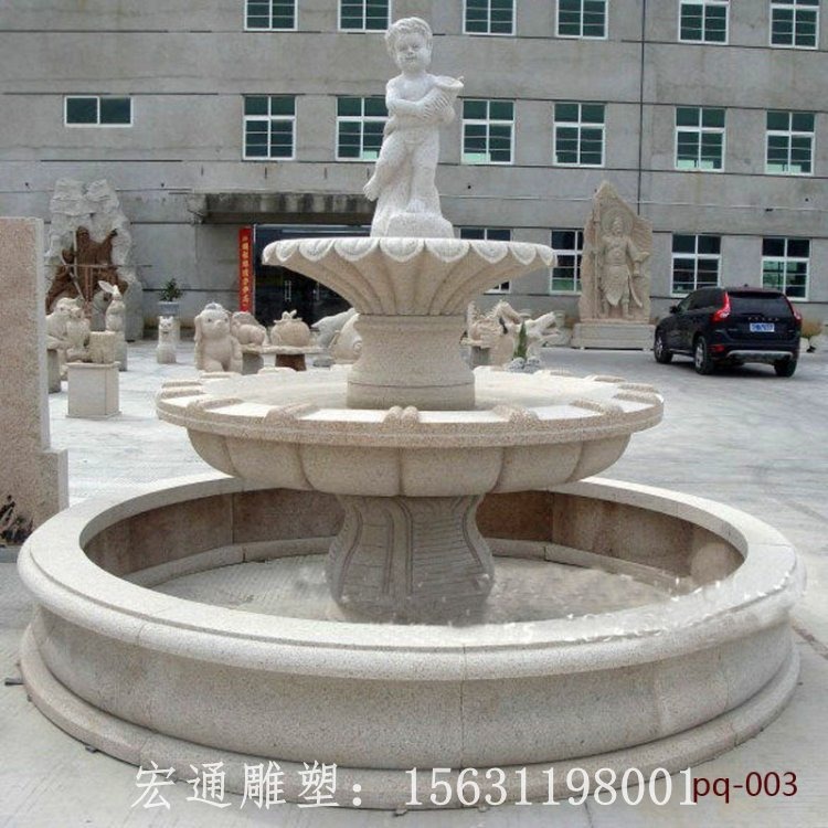 石雕喷泉 石头喷泉雕塑 石头喷水盆图片