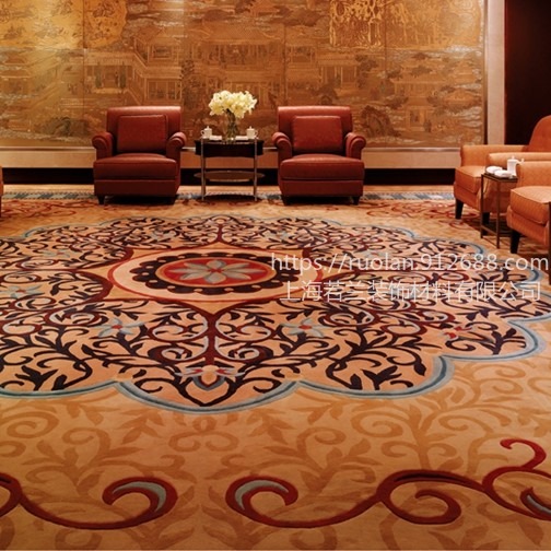 上海中式风格手工客厅块毯