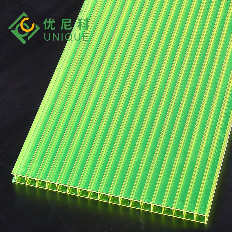 四层阳光板生产厂家 优尼科批发PC双层中空阳光板库存足 颜色可定制
