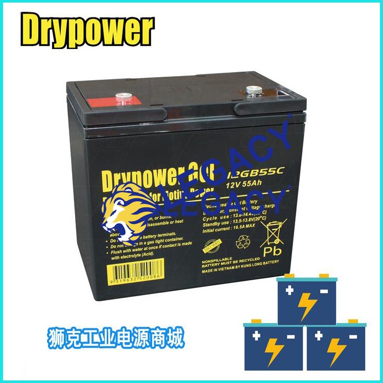 美国DRYPOWER电池 12SB120CL-FR蓄电池12V120AH进口电瓶经销商