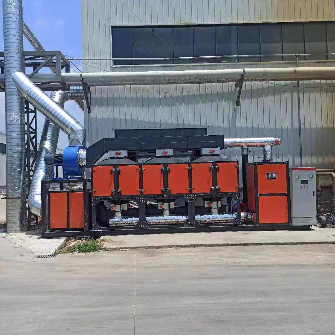 新疆定制催化燃烧装置 离线5万风量活性炭吸附箱  废气催化处理设备  博森环保