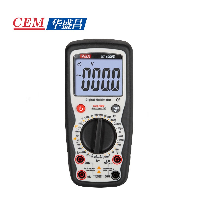 CEM华盛昌数字万用表高精度便携式手动量程防烧万用表DT-8905D