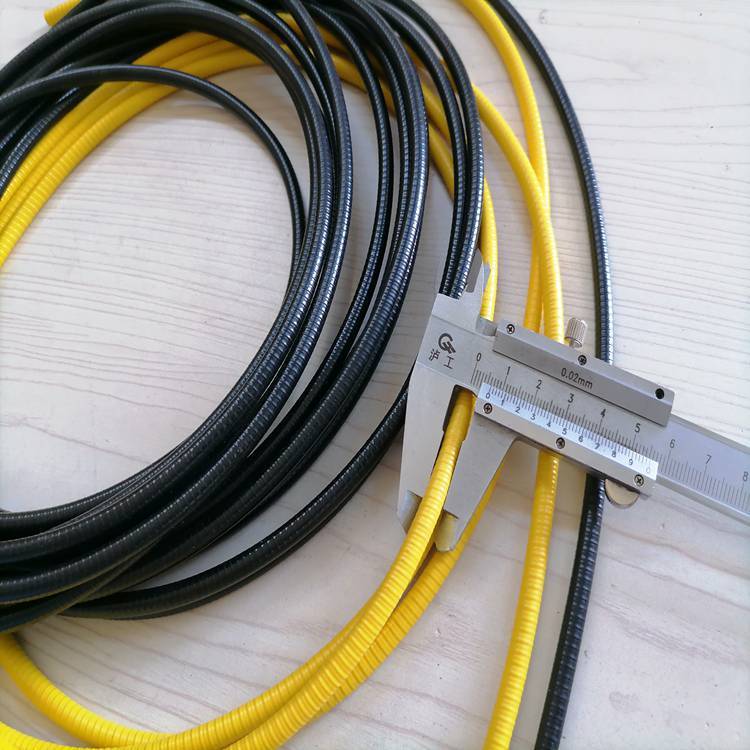 201/304不锈钢双扣包塑金属软管 激光器光纤套管 电缆保护內3外6mm