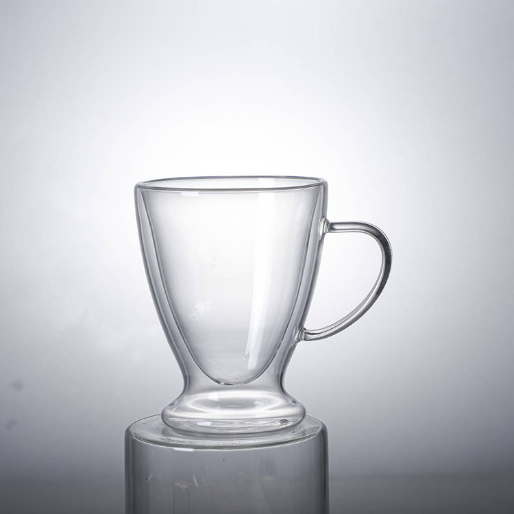 麦片杯 咖啡杯玻璃水杯 亿诺 双层耐热玻璃杯 可定制