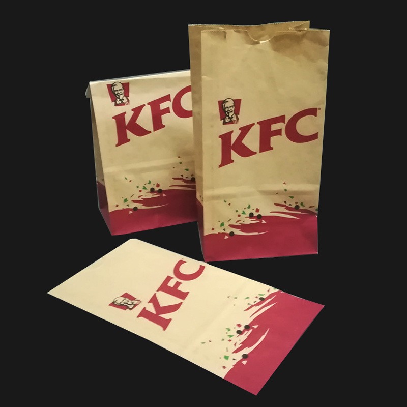 肯德基麦当劳纸袋打包袋 出口食品牛皮纸包装袋 食品口袋 食物 吸油纸 加工定制订制