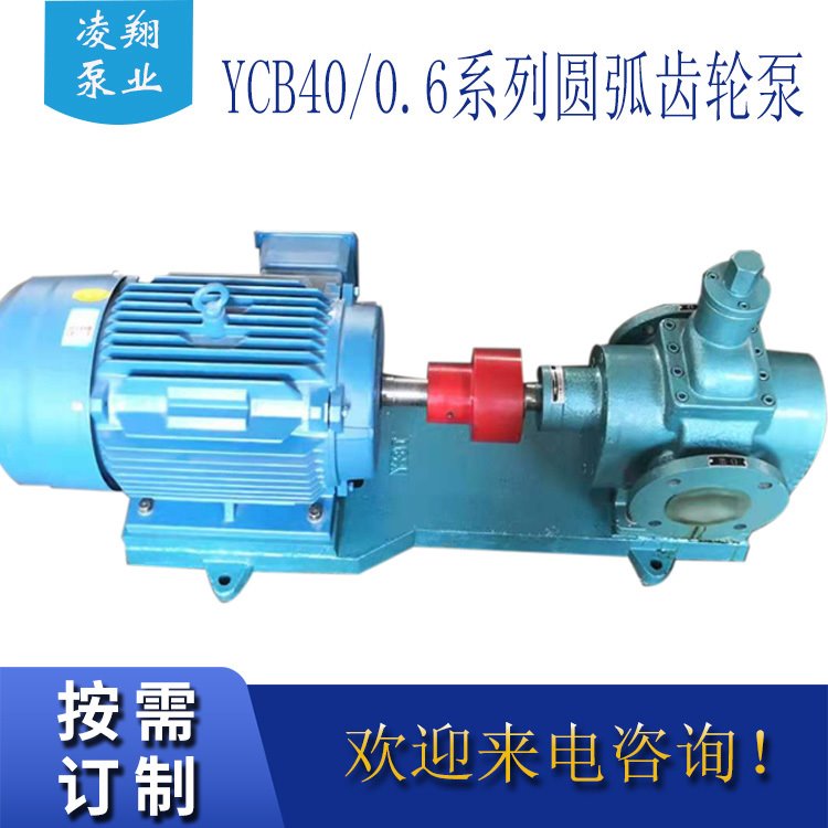 YCB40/0.6 润滑油输送齿轮泵 40m3/h 0.6Mpa 驳油船用圆弧油泵  低噪音室内使用