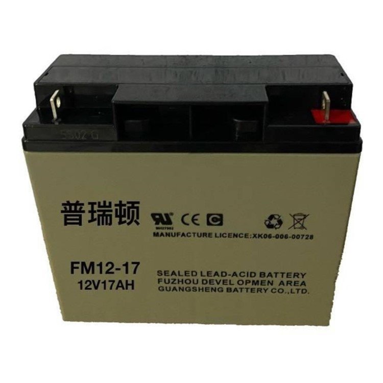 普瑞顿蓄电池FM12-12 12V12AH后备电源 直流屏 UPS/EPS电源配套