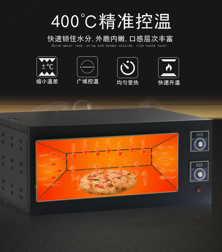 圣纳MGP-2-4型商用烤箱  绵阳   加厚大容量不锈钢燃气披萨烤炉   价格示例图4