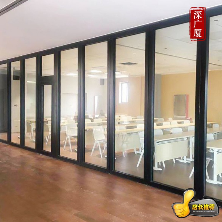 深圳办公室玻璃隔断 活动隔断屏风折叠门 吊装隔墙生产厂家 包安装