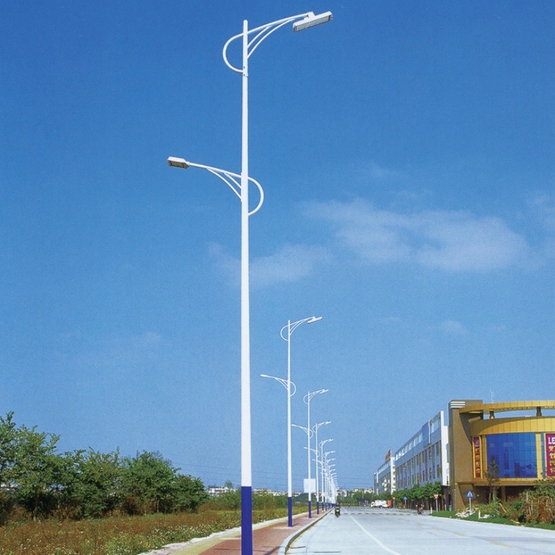 金水区惠济区高低头路灯供应公路照明9米路灯批发高杆照明灯杆柱