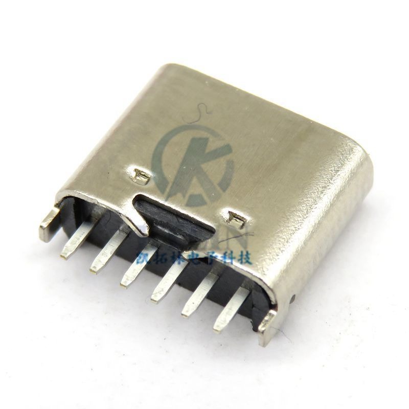 立插 typec 4p母座 立式直插 180度 直立式插座 H=5.0mm 加长针 4pin USB接口