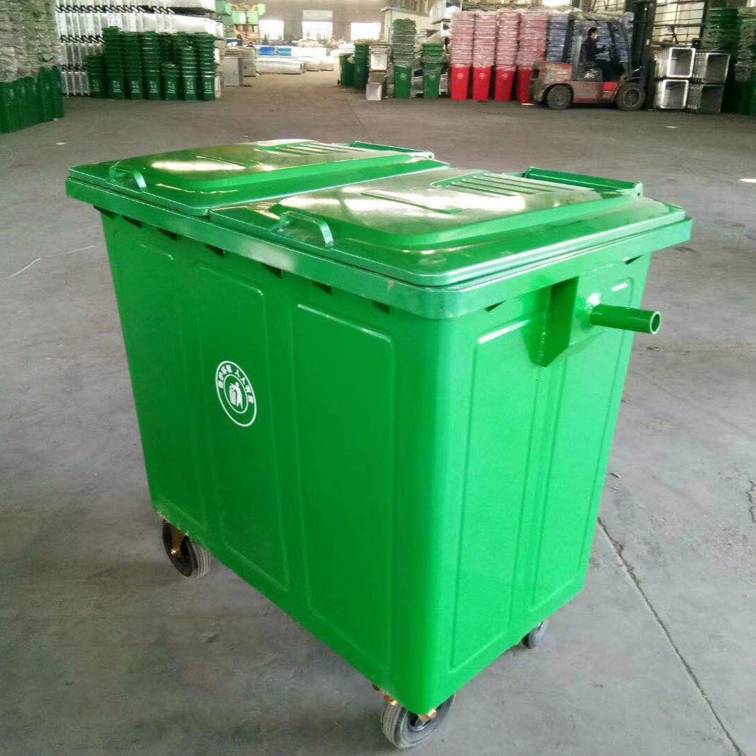 户外铁质垃圾桶 三分类小区站点 商洛挂车垃圾桶厂家 净美240升成品垃圾箱