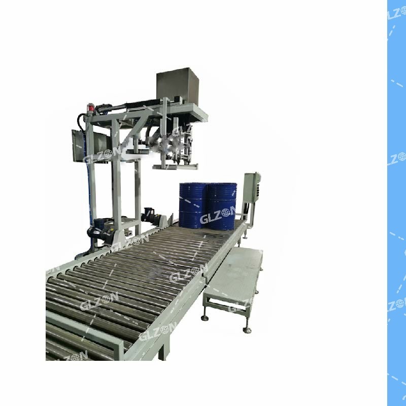四工位全自动桶装机-1000L吨桶辣椒酱酱料桶装机定制工厂