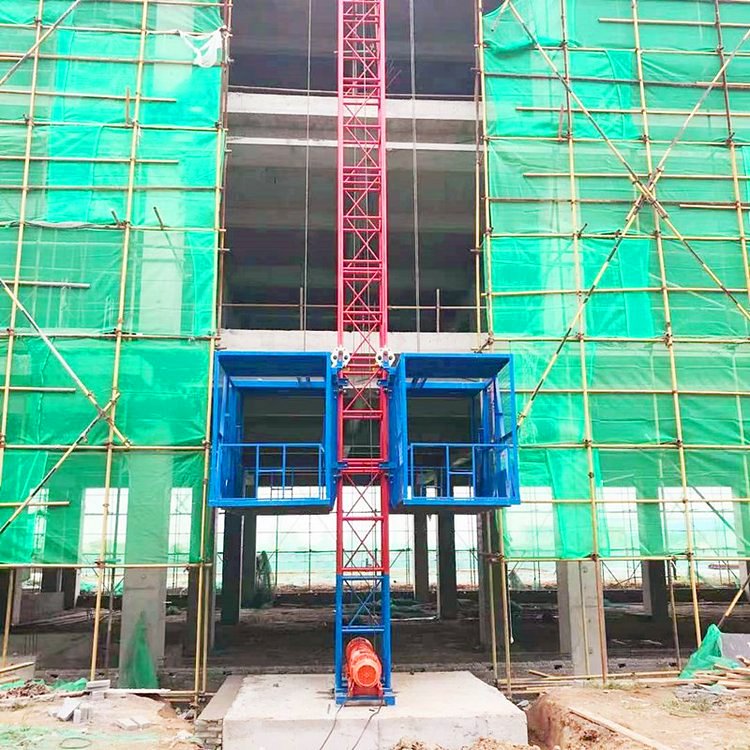 自升式建筑物料机工地材料施工升降机盖房上料高空提料机
