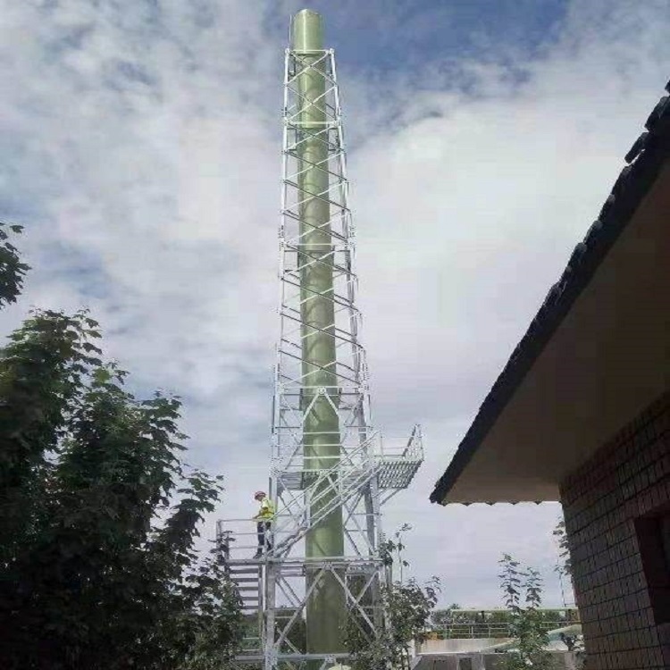 泰翔厂家定制钢结构四柱烟筒塔 抗氧化工艺环保烟筒塔  电力塔 质保30年