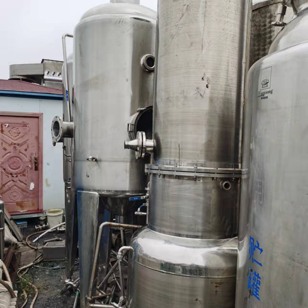 回收 二手强制循环蒸发器  二手污水蒸发器 二手单效蒸发器 梁山嘉运 量大从优
