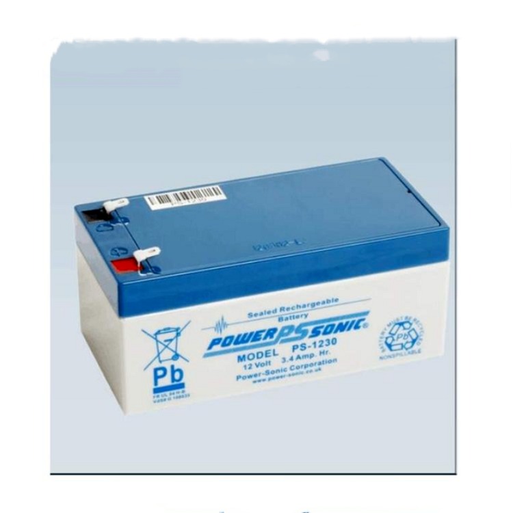 POWERSONIC蓄电池PS-1230免维护12V3.4AH配电柜玩具车医疗设备电池
