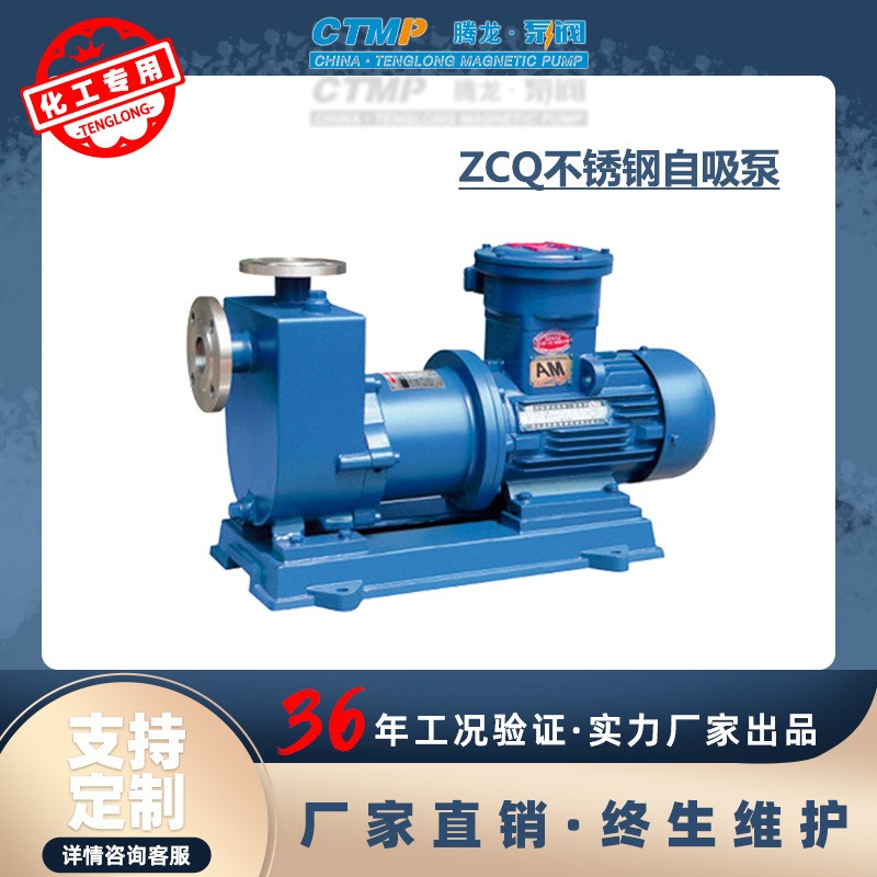 ZCQ50-40-200不锈钢自吸泵 打碱液泵 耐腐蚀自吸磁力泵 腾龙泵阀