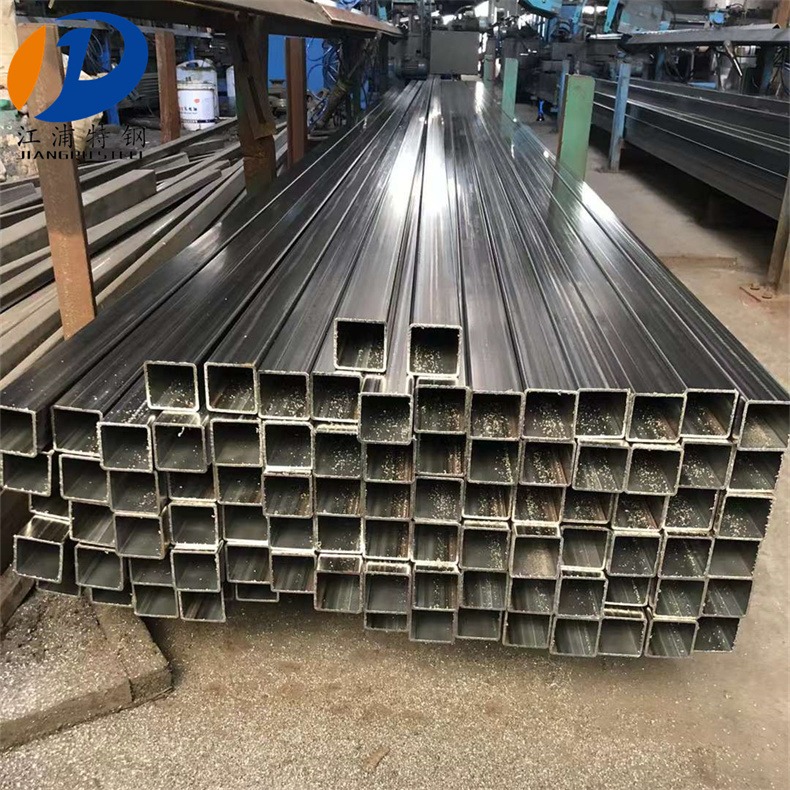 江浦特钢供应304不锈钢有缝拉丝方管 焊接毛坯矩形管 无缝长条方矩管图片