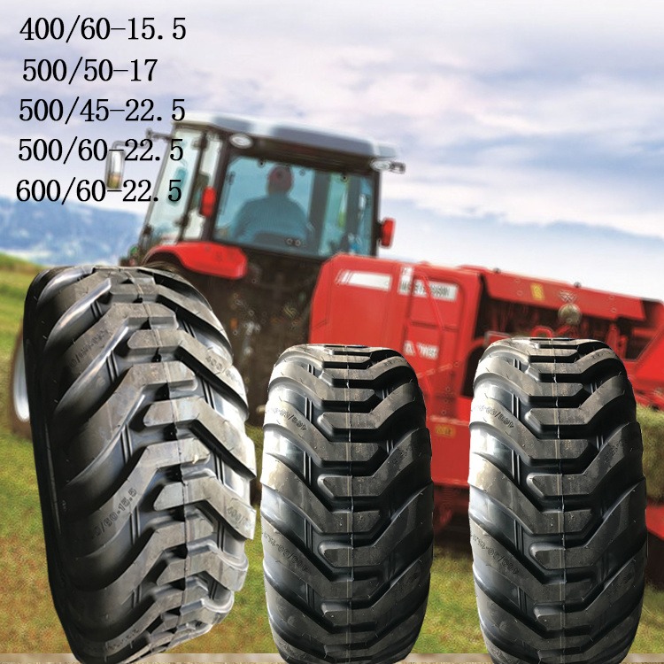 加宽收割机轮胎400/60-15.5打捆捆草机铁犁拖车沙漠轮胎钢圈轴头500/50-17 500/60-22.5 550图片