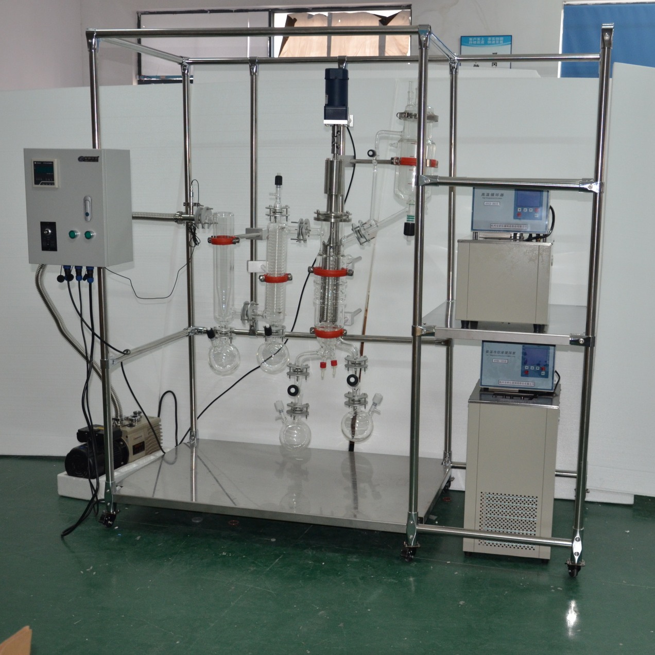 刮膜式薄膜蒸发器  实验室刮板薄膜蒸发器厂家直销 AYAN-F200 杭州安研 利于高沸点、热敏及易氧化物料的分离图片