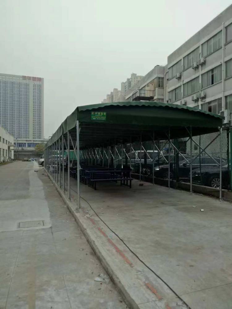 江苏徐州 停车棚 移动式推拉雨棚 厂家直销