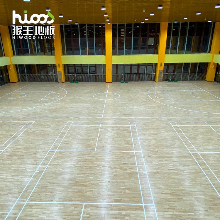 猴王地板2109HWJF03单层龙骨枫木地板运动地板羽毛球馆地板