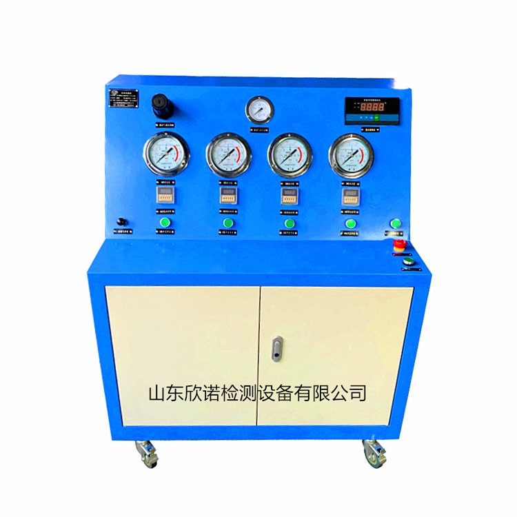 欣诺检测设备厂家供应多工位胶管耐压爆破测试气动水压试验机